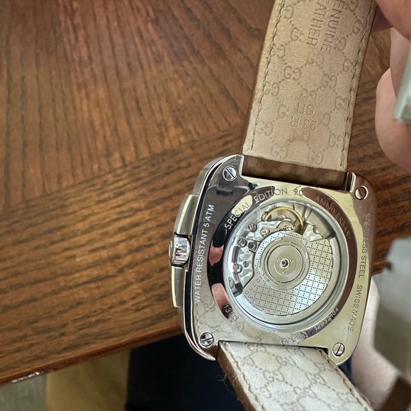 Gucci 90th Anniversary G-Coupe Automatic Watch // Tan YA131307 - Picture 6 of 9